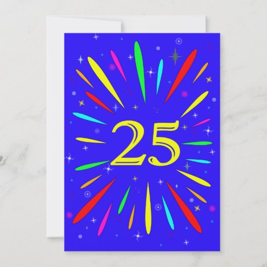 Invitation de fête du 25e anniversaire (Devant)