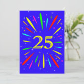 Invitation de fête du 25e anniversaire (Debout devant)