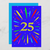 Invitation de fête du 25e anniversaire (Devant / Derrière)