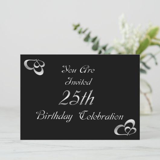Invitation de fête du 25e anniversaire (Debout devant)