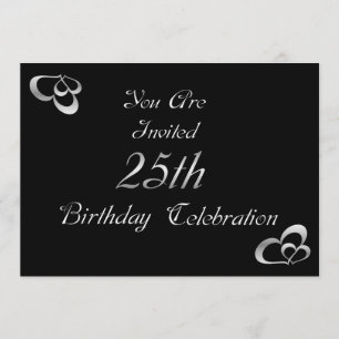 Invitation de fête du 25e anniversaire
