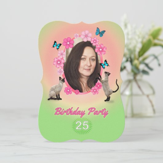 Invitation de fête du 25e anniversaire (Debout devant)