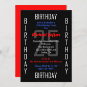 Invitation de fête du 25e anniversaire 25 (Devant / Derrière)