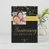 Invitation de fête du 25e anniversaire avec photo (Debout devant)