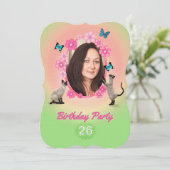 Invitation de fête du 26e anniversaire (Debout devant)