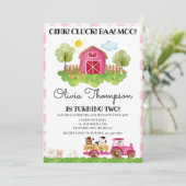 Invitation de fête du 2e anniversaire (Debout devant)