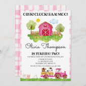 Invitation de fête du 2e anniversaire (Devant / Derrière)