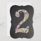 Invitation de fête du 2e anniversaire des filles d (Dos)