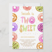 Invitation de fête du 2e anniversaire pour filles (Devant)