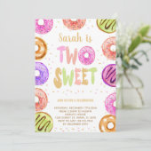 Invitation de fête du 2e anniversaire pour filles (Debout devant)