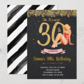 Invitation de fête du 30e anniversaire (Devant / Derrière)