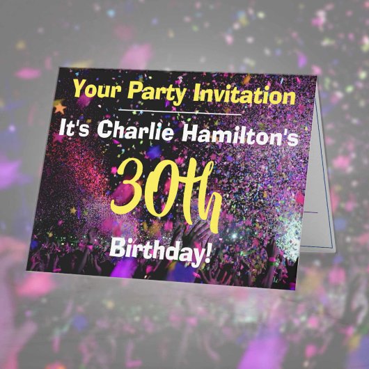Invitation de fête du 30e anniversaire