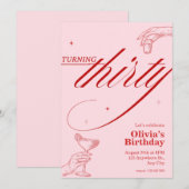 Invitation de fête du 30e anniversaire (Devant / Derrière)