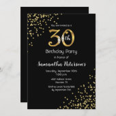 Invitation de fête du 30e anniversaire (Devant / Derrière)