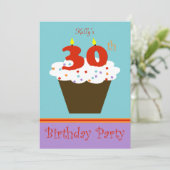 Invitation de fête du 30e anniversaire 30 bougies (Debout devant)