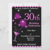 Invitation de fête du 30e anniversaire - Cocktail  (Devant)