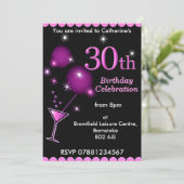 Invitation de fête du 30e anniversaire - Cocktail  (Debout devant)