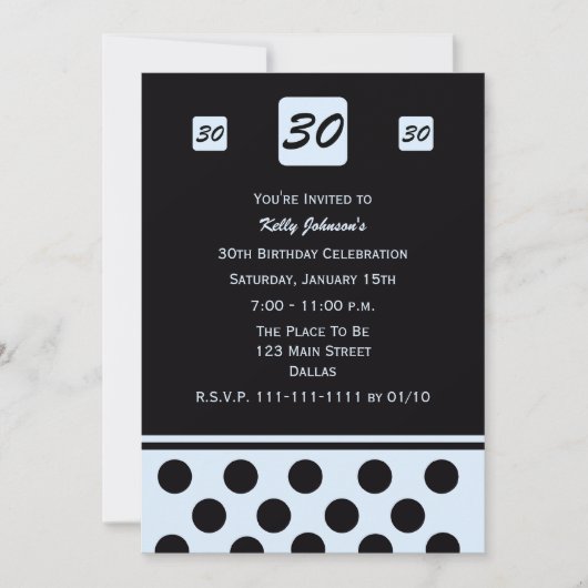 Invitation de fête du 30e anniversaire Moderne 30 (Devant)
