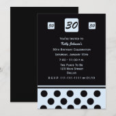 Invitation de fête du 30e anniversaire Moderne 30 (Devant / Derrière)