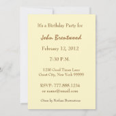 Invitation de fête du 30e anniversaire - OR (Dos)
