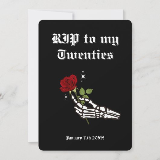 Invitation de fête du 30e anniversaire - RIP 20s F (Devant)