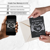 Invitation de fête du 30e anniversaire - RIP 20s F