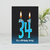 invitation de fête du 34e anniversaire (Debout devant)