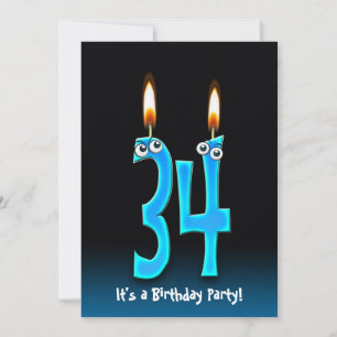 invitation de fête du 34e anniversaire