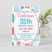 Invitation de fête du 35e anniversaire, Mason Jar (Debout devant)