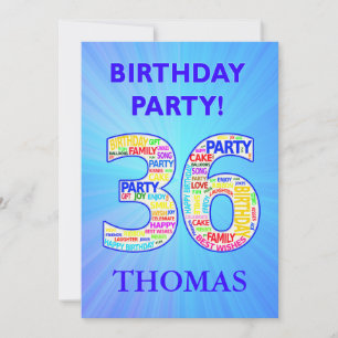 Invitation de fête du 36e anniversaire Ajouter un