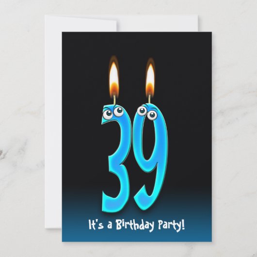 invitation de fête du 39e anniversaire (Devant)