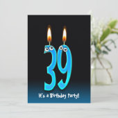 invitation de fête du 39e anniversaire (Debout devant)