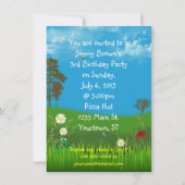 invitation de fête du 3e anniversaire (Dos)