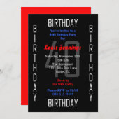 Invitation de fête du 40e anniversaire 40 (Devant / Derrière)