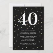 Invitation de fête du 40e anniversaire moderne (Devant)