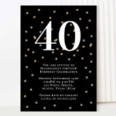 Invitation de fête du 40e anniversaire moderne