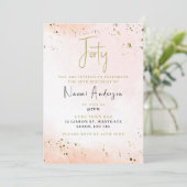 Invitation de fête du 40e anniversaire rose (Debout devant)