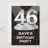 Invitation de fête du 46e anniversaire Ajouter un (Devant)