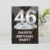 Invitation de fête du 46e anniversaire Ajouter un (Debout devant)