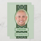 Invitation de fête du 49e anniversaire Photo + Nom (Devant / Derrière)