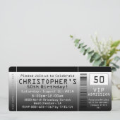 Invitation de fête du 50e anniversaire Billet blan (Debout devant)