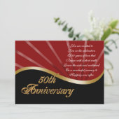 Invitation de fête du 50e anniversaire de mariage (Debout devant)