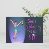 Invitation de fête du 50e anniversaire - Flirty et (Debout devant)