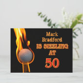 Invitation de fête du 50e anniversaire - Golf - Si (Debout devant)