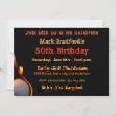 Invitation de fête du 50e anniversaire - Golf - Si (Dos)