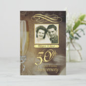 Invitation de fête du 50e anniversaire - Invitatio (Debout devant)