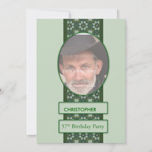 Invitation de fête du 57e anniversaire Ajouter une (Devant)