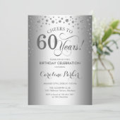 Invitation de fête du 60e anniversaire - Argent (Debout devant)