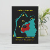 Invitation de fête du 70e anniversaire Chien Turqu (Debout devant)