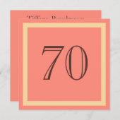 Invitation de fête du 70e anniversaire - Coral Sau (Devant / Derrière)